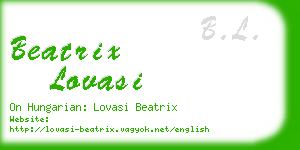 beatrix lovasi business card